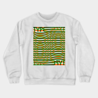 Type Wave (Green Orange) Crewneck Sweatshirt